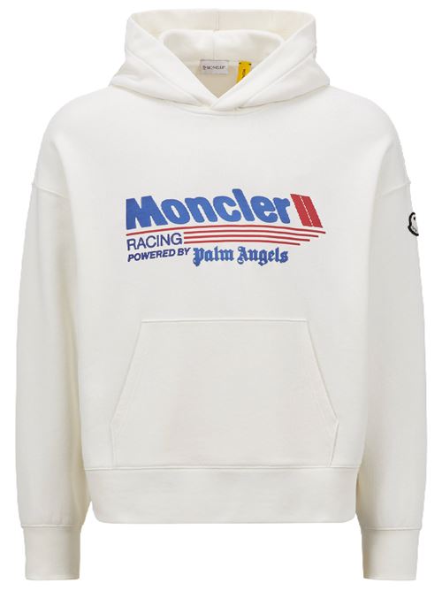 Felpa con cappuccio in cotone con logo Moncler x Palm Angels Racing Moncler Genius | 9L8G000-11899V4031